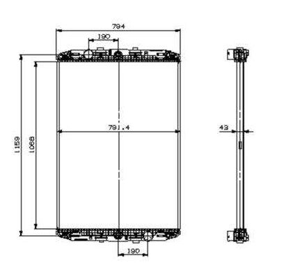 Радіатори NF 519541 для DAF 95 XF FTG 95 XF 430